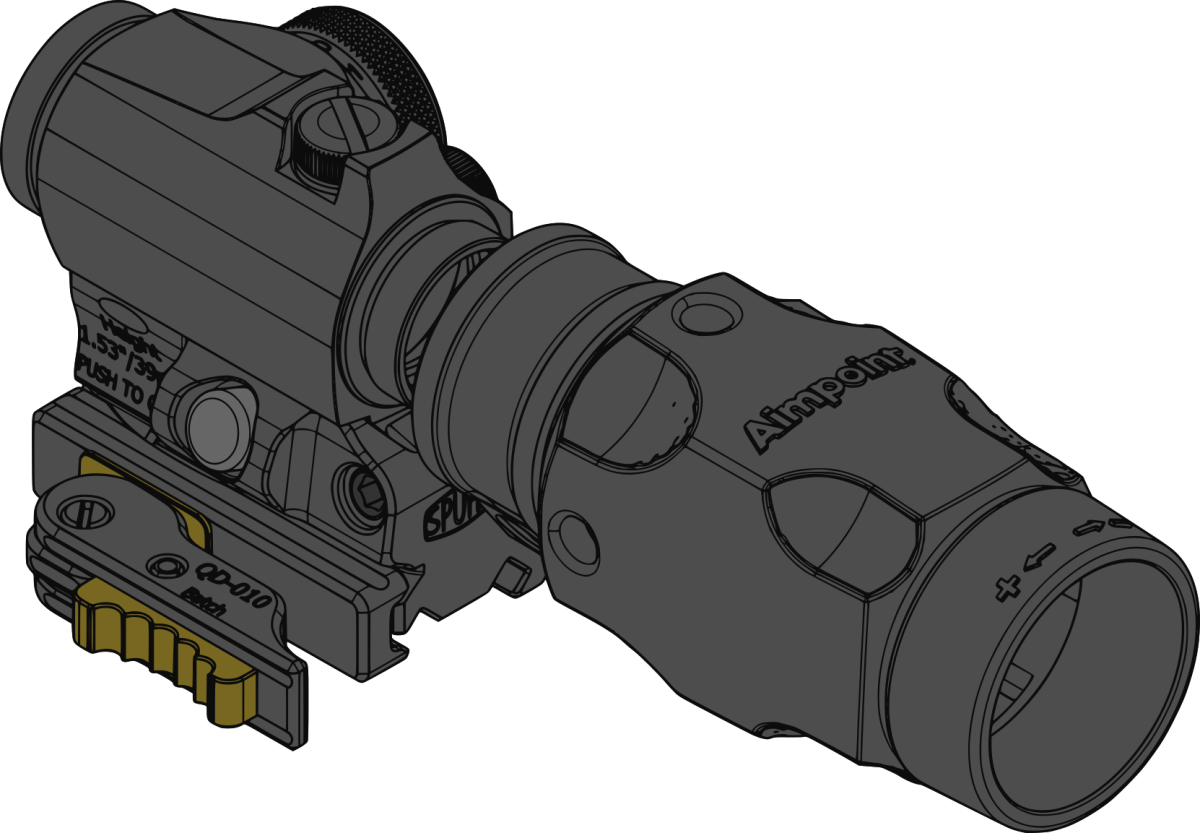 Spuhr QDF-20153K Aimpoint T-2 Magnifier Mount H39mm/1.53" Spuhr QDF-20153K Aimpoint T-2 Magnifier Mount H39mm/1.53"