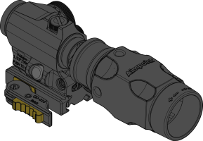 Spuhr QDF-20153K Aimpoint T-2 Magnifier Mount H39mm/1.53"